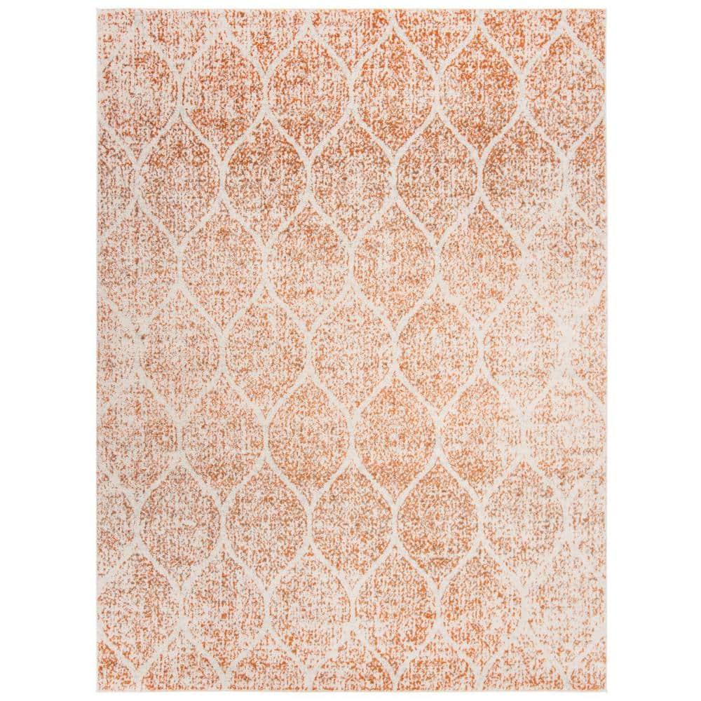 Madison MAD604 Power Loomed Indoor Area Rug - Cream/Orange - 8'x10' - Safavieh