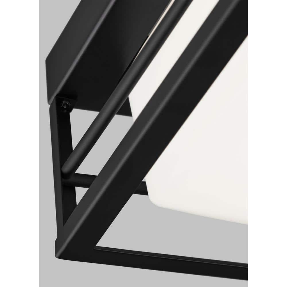 Generation Lighting Dearborn 1.0 -Light 12.0-in Matte Black Flush Mount Light