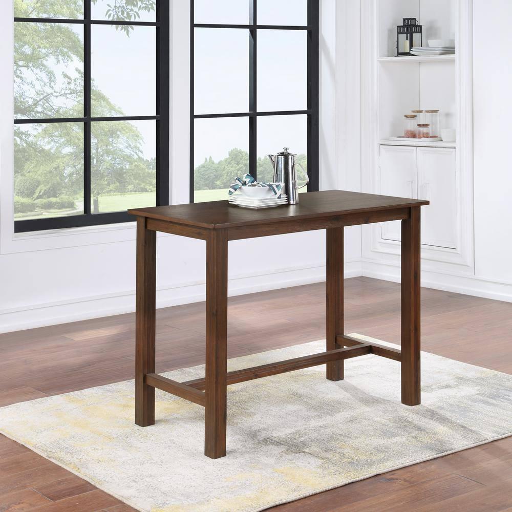 Sonoma Counter Height Pub Table Chestnut - Boraam: Modern Kitchen Table for 4, Wood Frame, 36" High