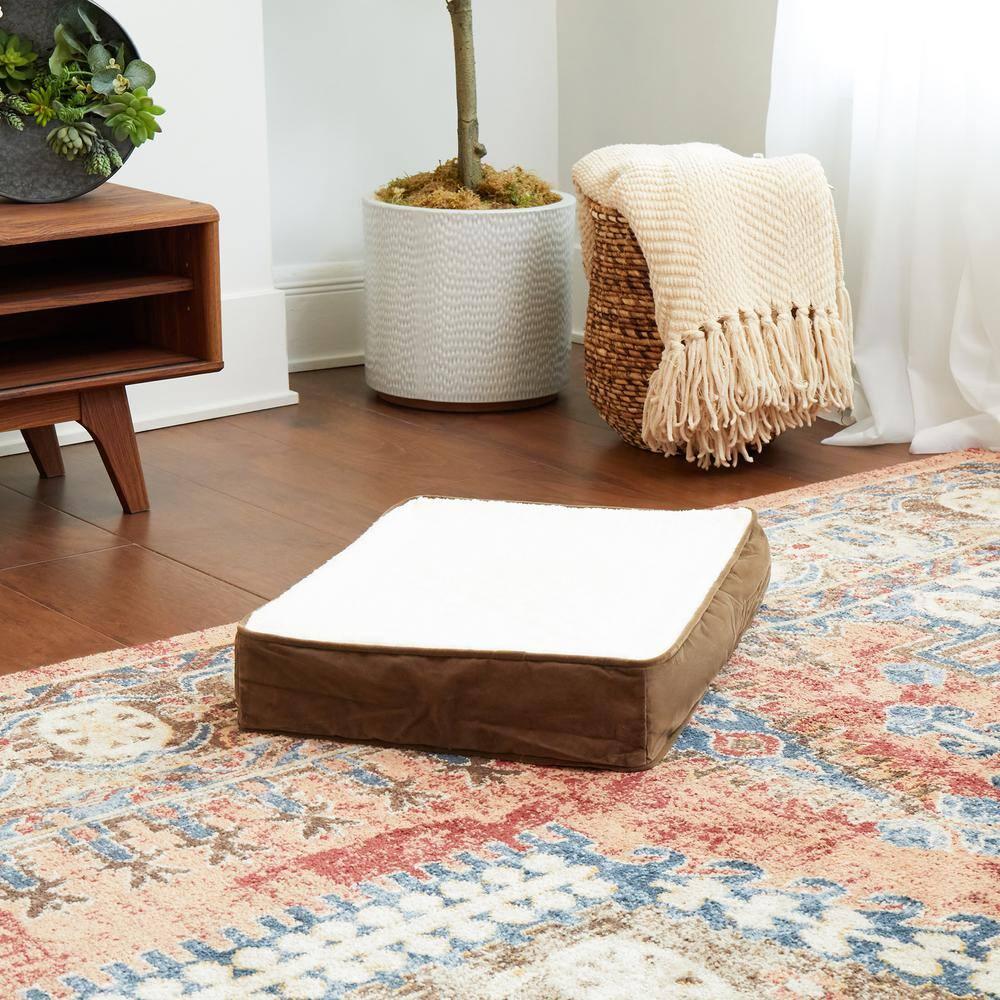 Happy Hounds Oscar Sherpa Orthopedic Dog Bed, Latte, Extra Small (24 x 18 in.)