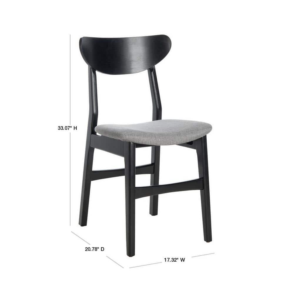 Lucca Retro Dining Chair (Set of 2) - DCH1001 - Black/Grey - Safavieh