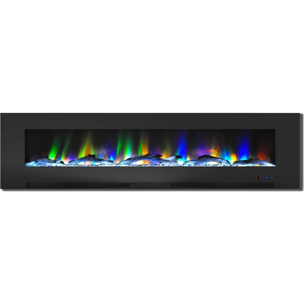 Cambridge Cambridge Wall Mount Electric Fireplace Heater with Remote Control for Indoor Use in Living Room, Bedroom, Home Office