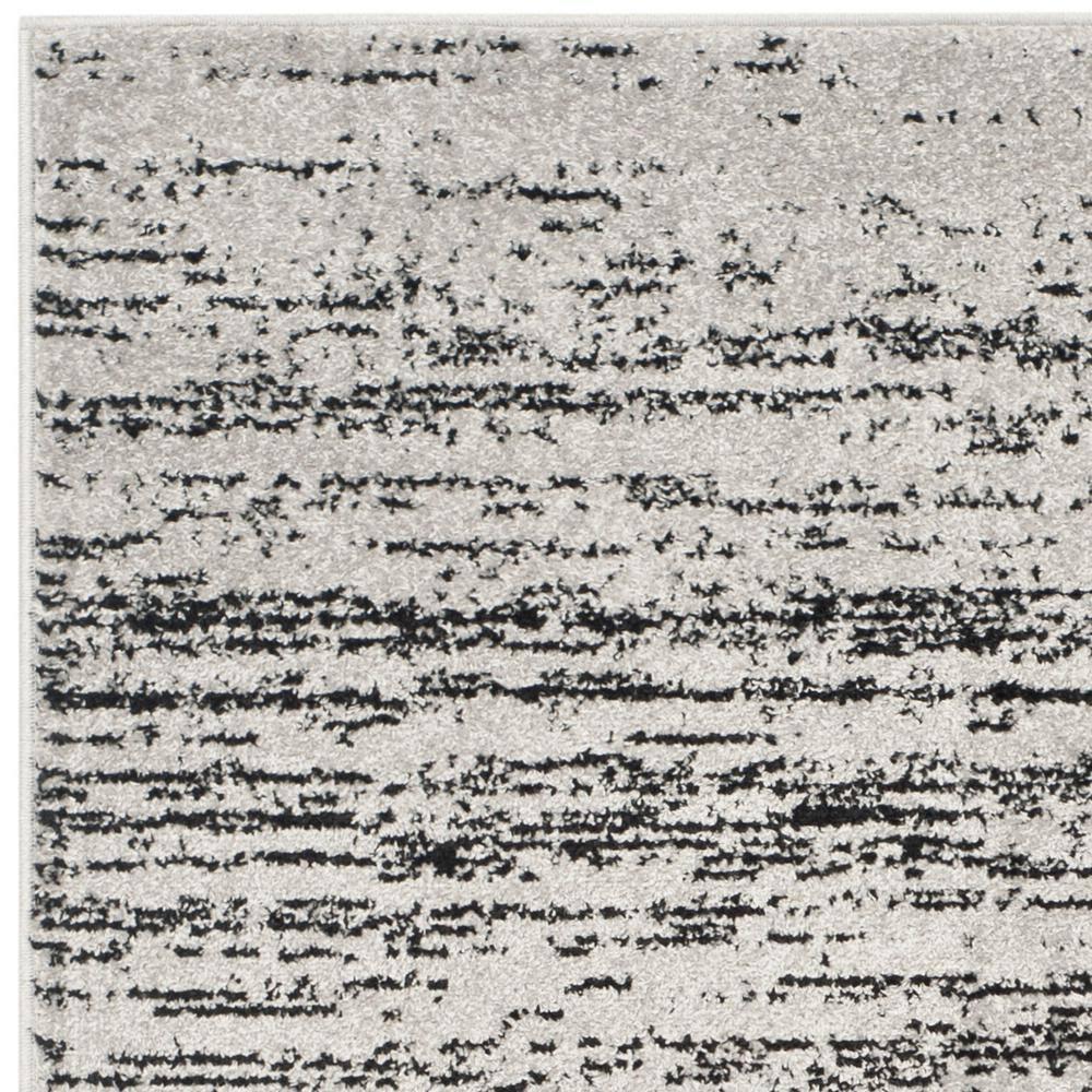 Adirondack ADR113 Machine Made Indoor Area Rug - Silver/Black - 8'x8' - Safavieh