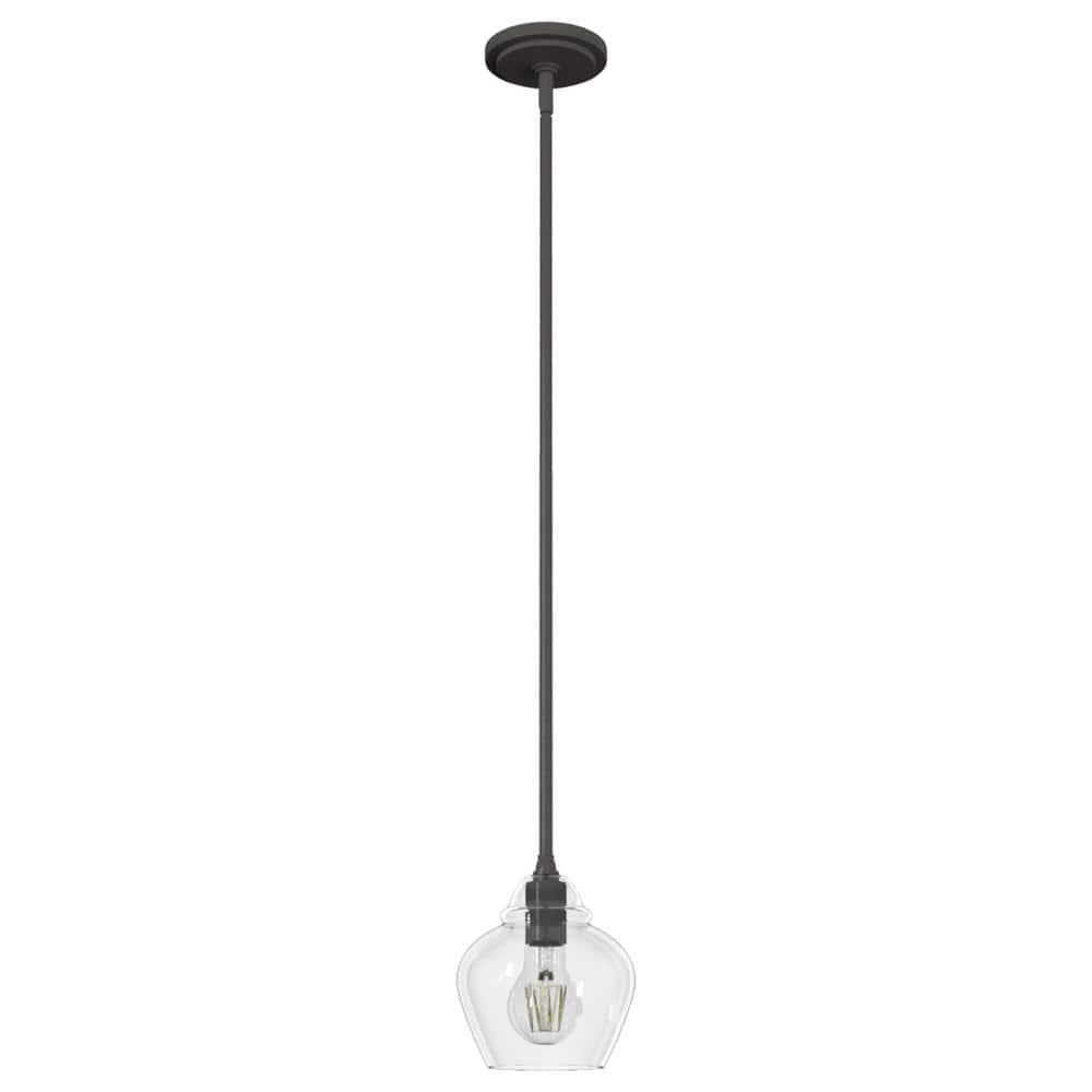 Dunshire 1 Light Noble Bronze Pendant with Glass