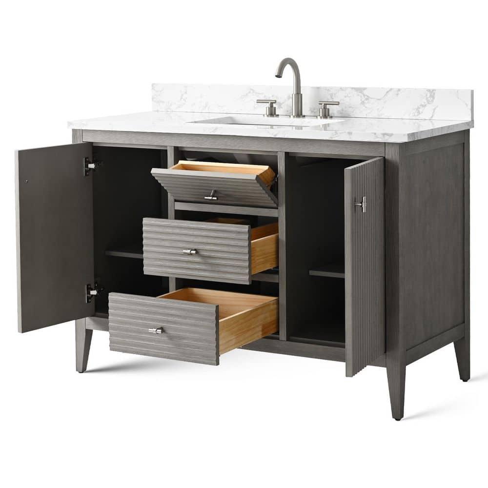 48'' Single Bathroom Vanity with Engineered Marble Top