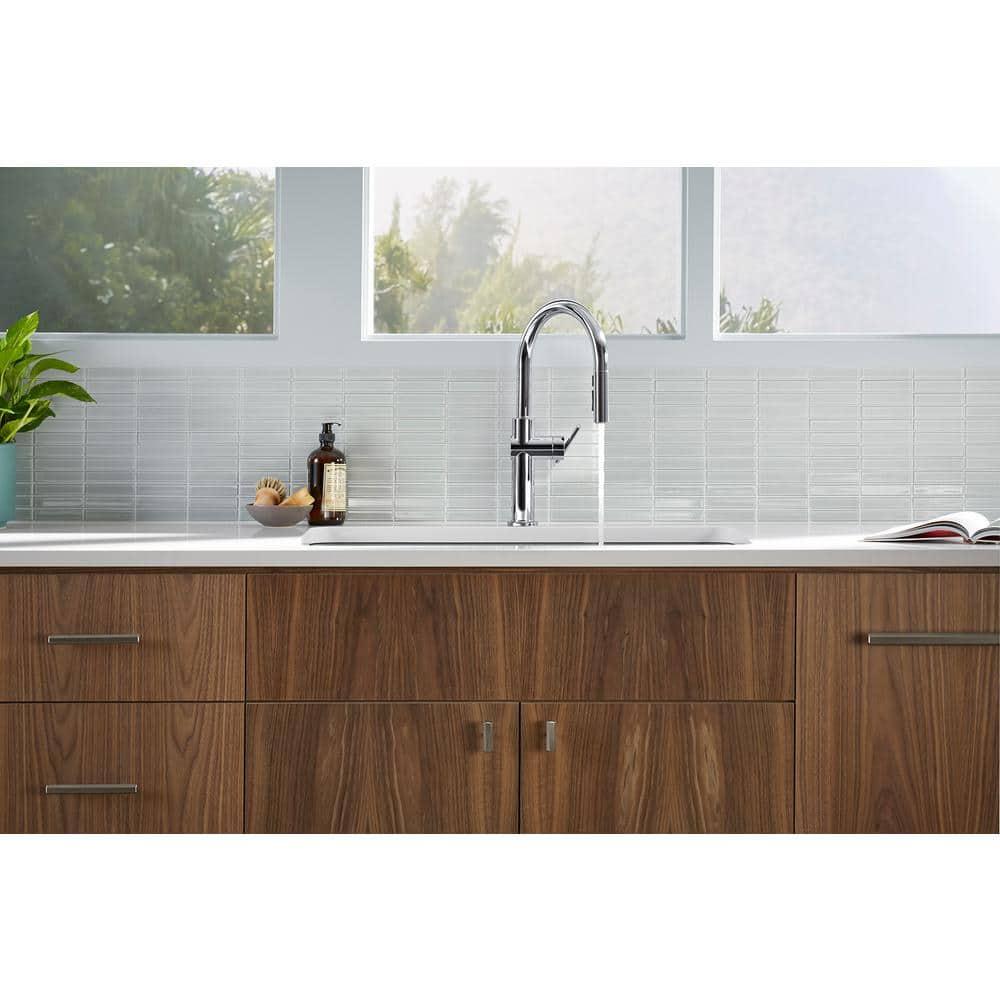 Kohler Crue Single Handle Pull Down Kitchen Faucet with Three-Function Pull Down Sprayer