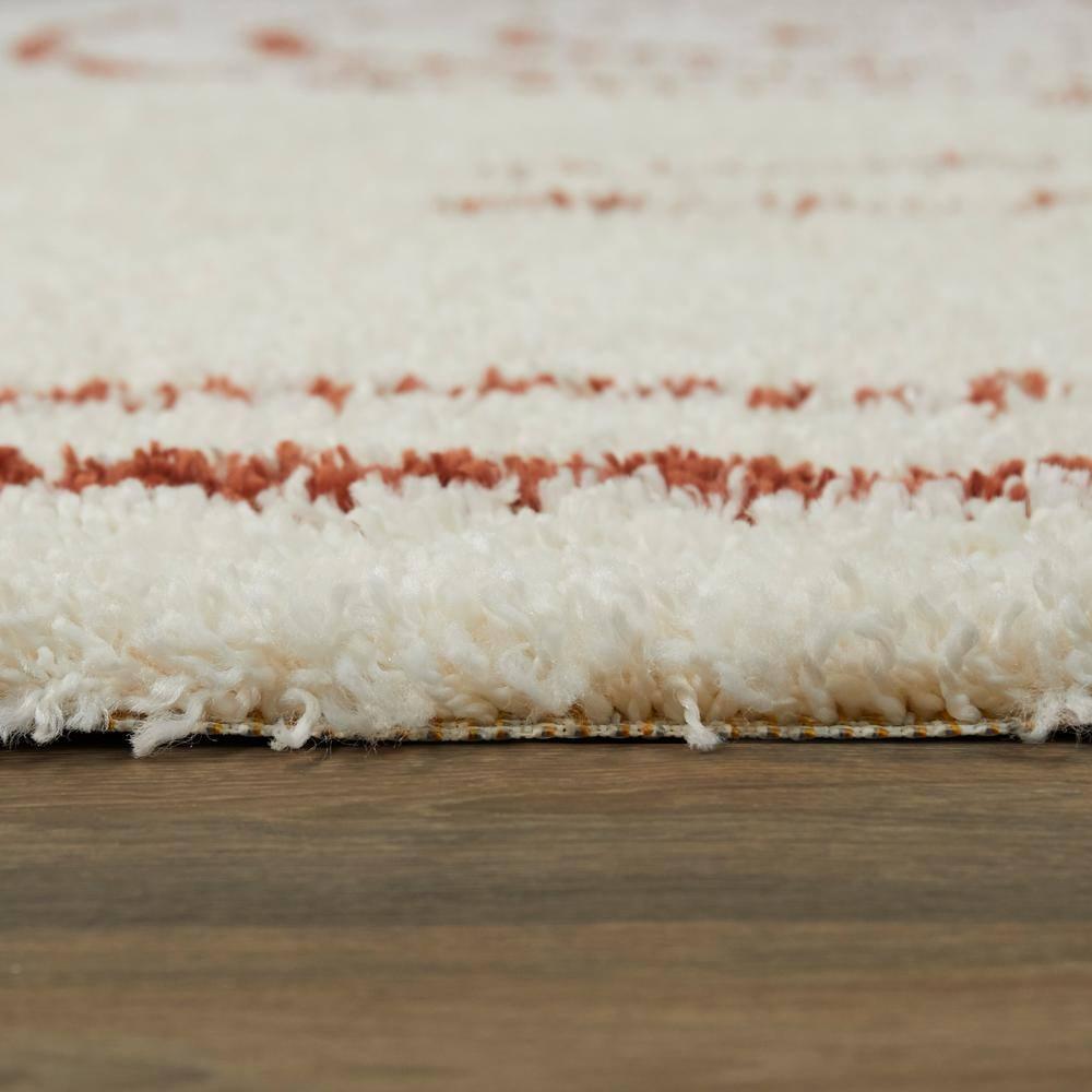 Balta Rugs 7'10"x10' Janus GeometricTeen Shag Rug Orange: High Pile, Stain-Resistant, Machine Made, Indoor Use