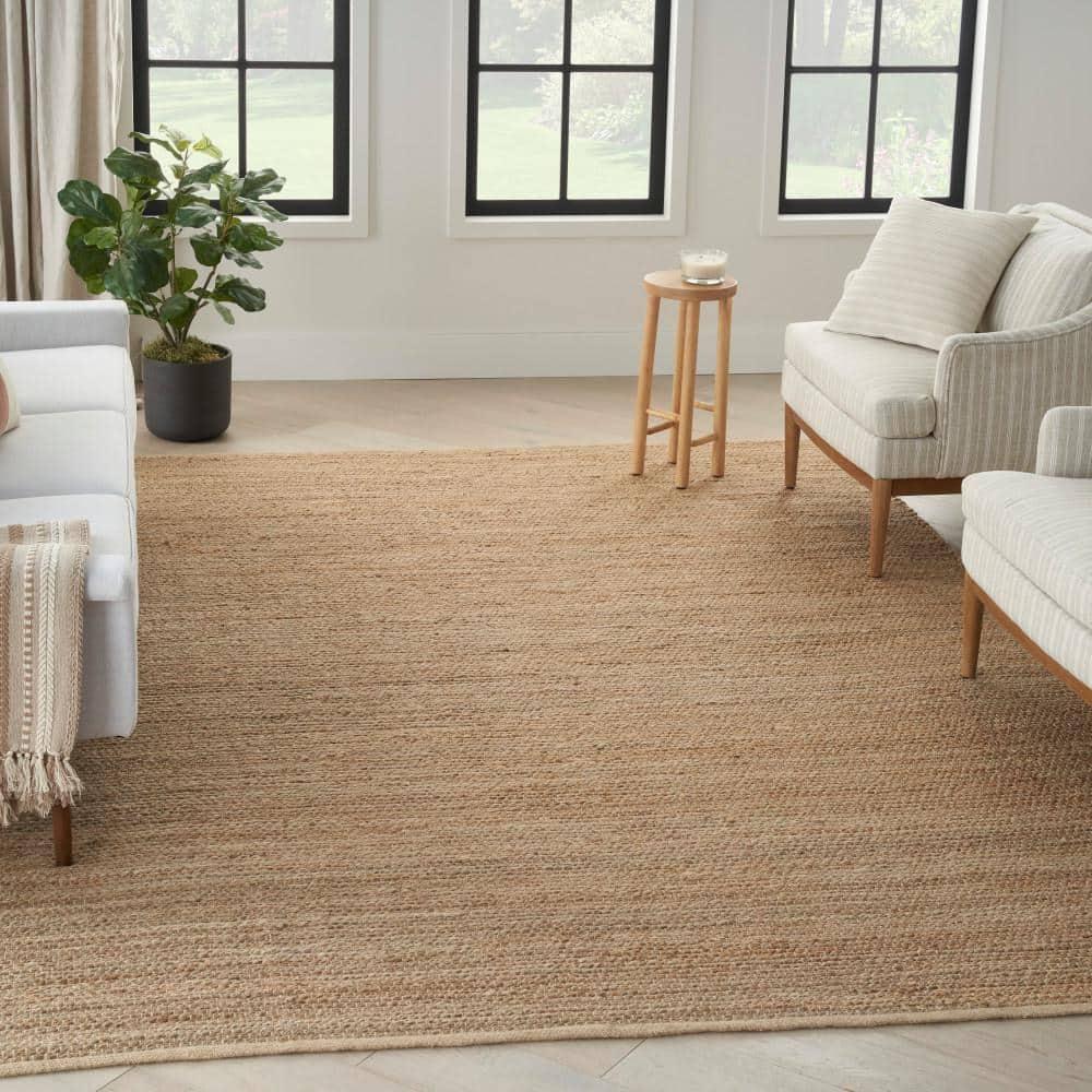 Nourison Hand Woven Natural Jute Rug Natural 8' x 10'