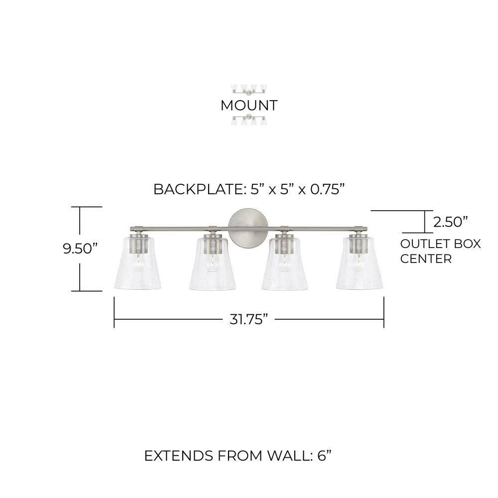 Capital Lighting 4 - Light Dimmable Vanity Light