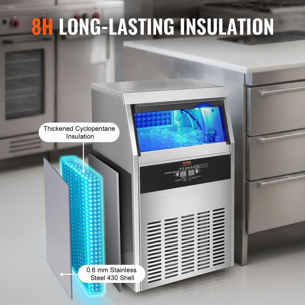 VEVOR VEVOR 100 Lb. Daily Production Cube Clear Ice Freestanding Ice Maker