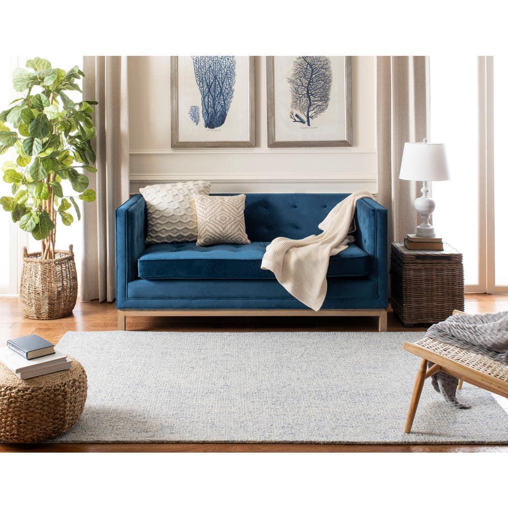 Abstract ABT471 Handmade Indoor Accent Rug - Ivory/Blue - 2'-3"x4' - Safavieh