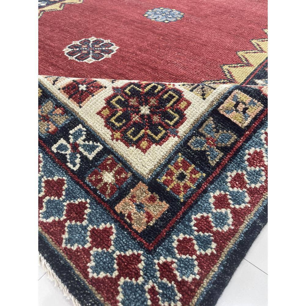 EORC Rust Hand Knotted Wool Traditional Kazak Rug, 8' x 10'