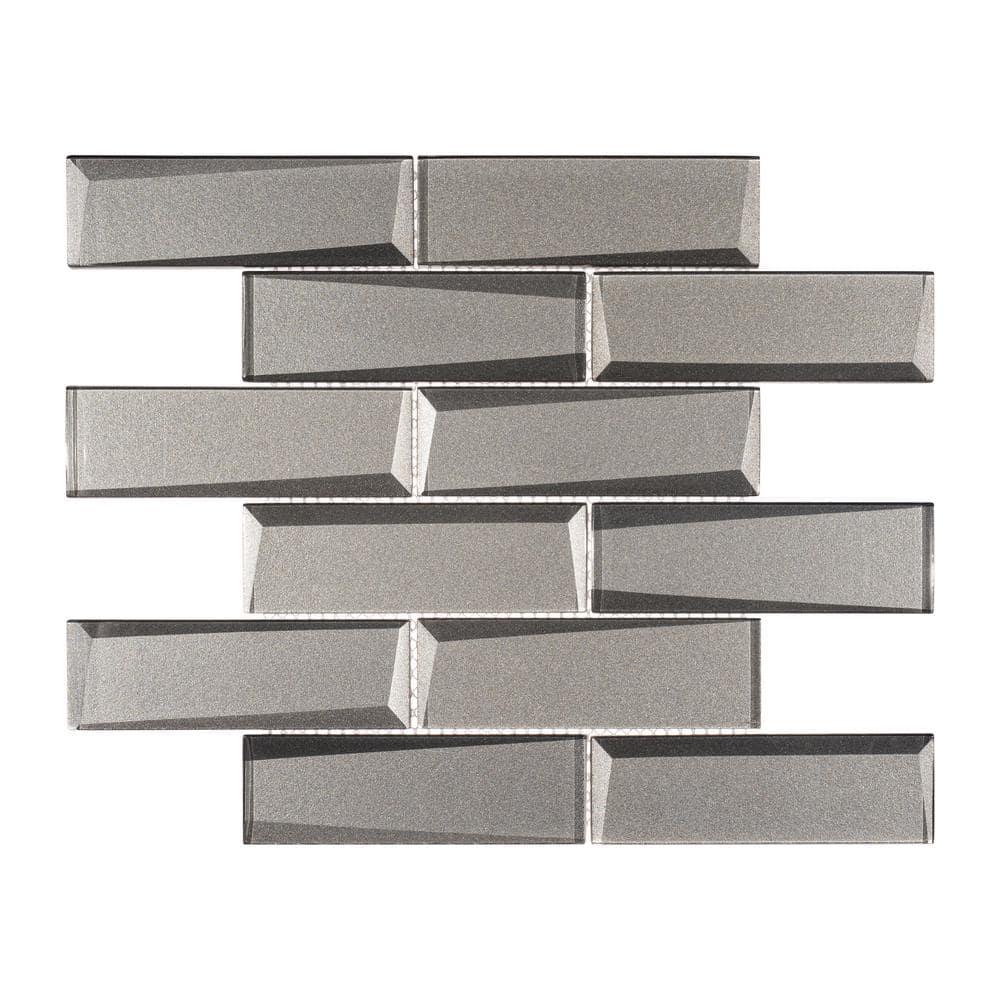 Andova Daazen 2" x 6" Glass Mosaic Kitchen Backsplash, Bathroom, Shower, Wall and Floor Tile