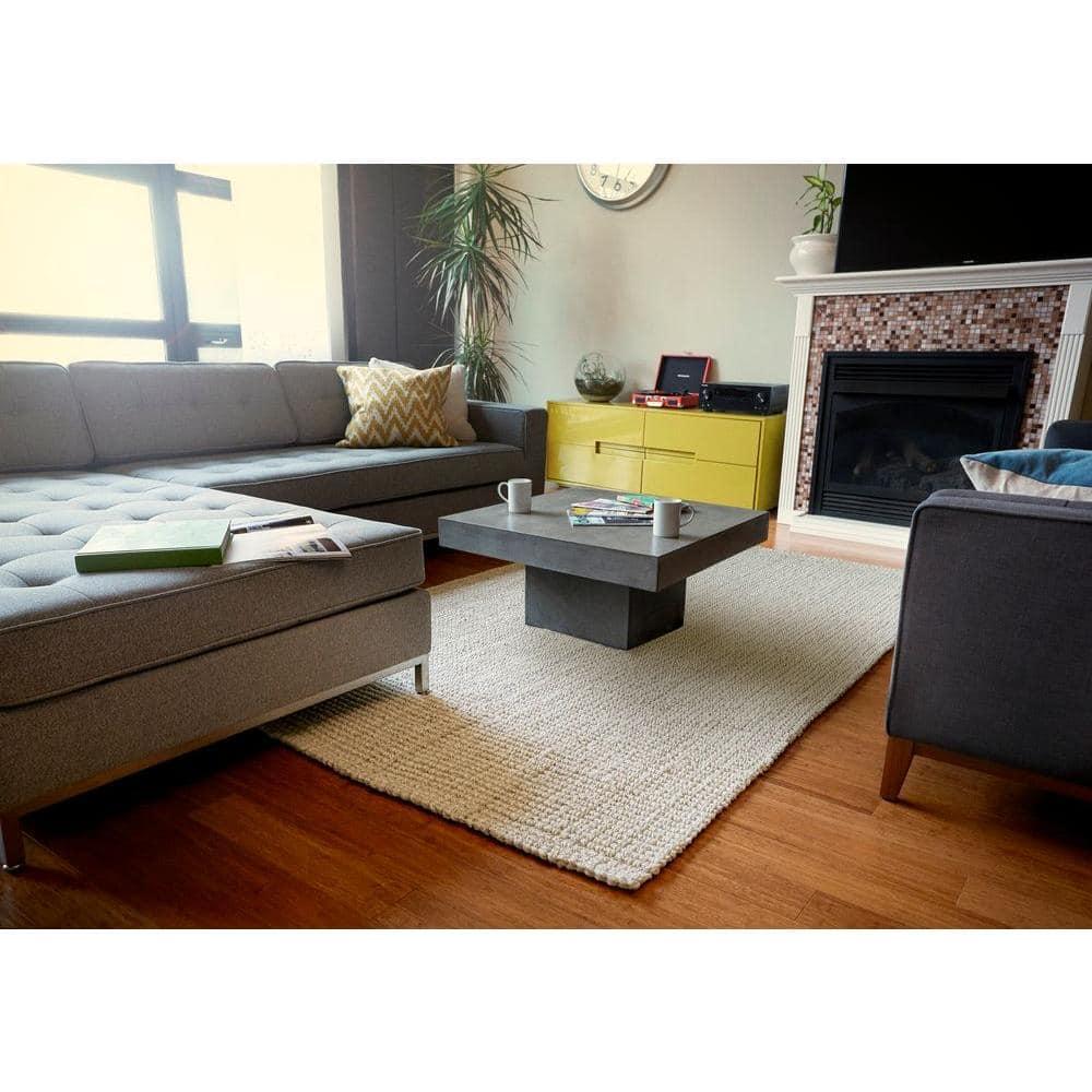 Anji Mountain 9'x12' Andes Handloom Woven Jute Area Rug Ivory