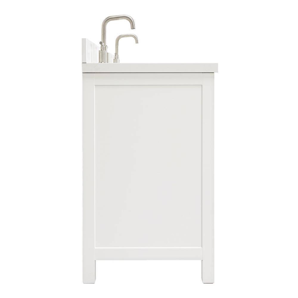 Ariel A067dwqrvo Cambridge 67" Free Standing Double Rectangular Basin Vanity Set - White