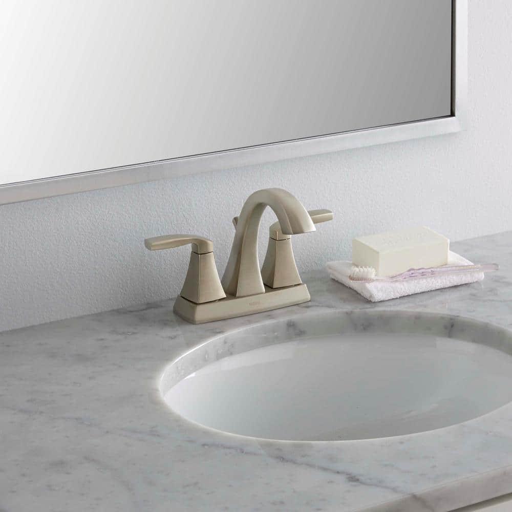 Moen Voss Centerset Bathroom Faucet with Drain Assembly