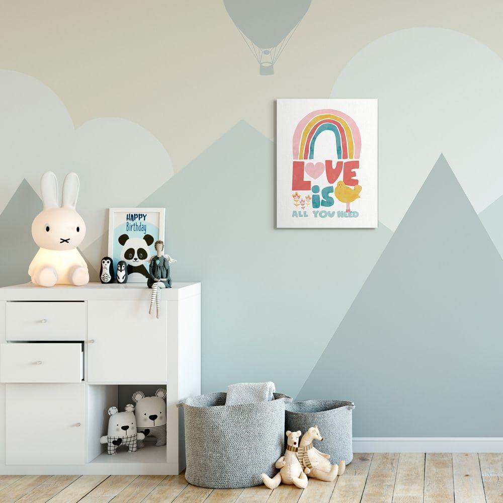 Stupell Industries " Whimsical Kid's Rainbow Love Is All You Need " by Jennifer McCully