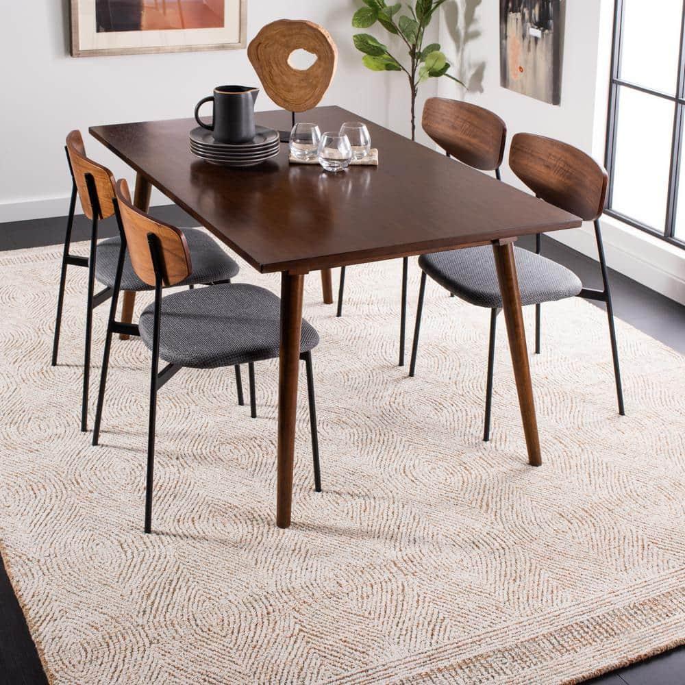 Abstract ABT340 Handmade Indoor Area Rug - Ivory/Rust - 12'x18' - Safavieh