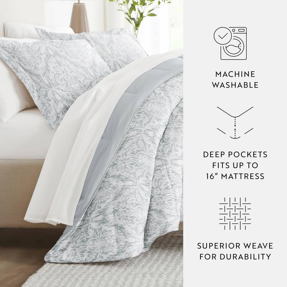 IEnjoy Home 7-Piece Bedding Bundle - Pattern Comforter and Sheet Set