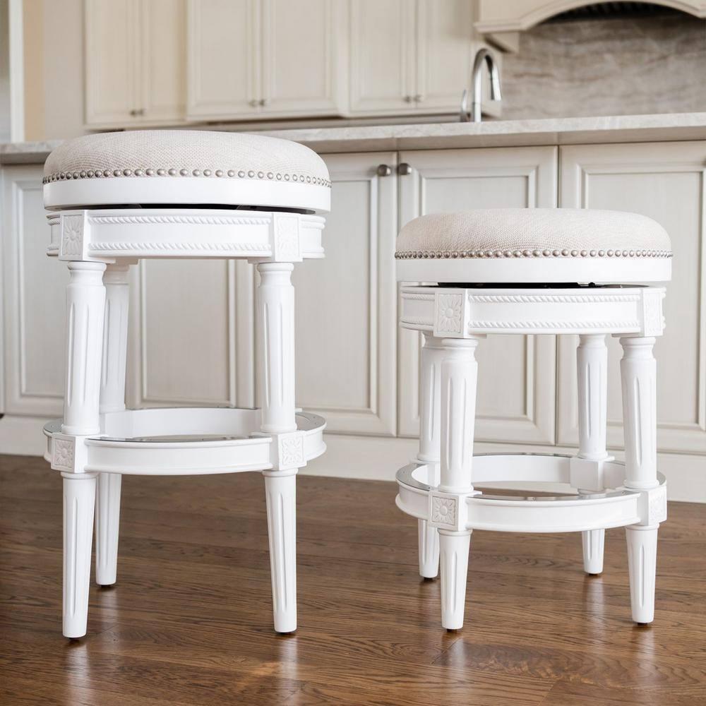 Maven Lane Maven Lane Pullman Backless Stool with Fabric Upholstery