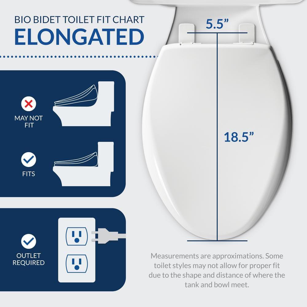Bio Bidet by Bemis 550 Electric Smart Bidet Seat in Elongated White with Drylette Towels