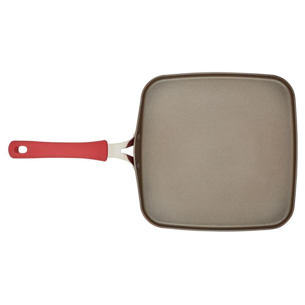 Rachael Ray Rachael Ray Cook + Create Aluminum Nonstick Square Stovetop Griddle Pan, 11-Inch