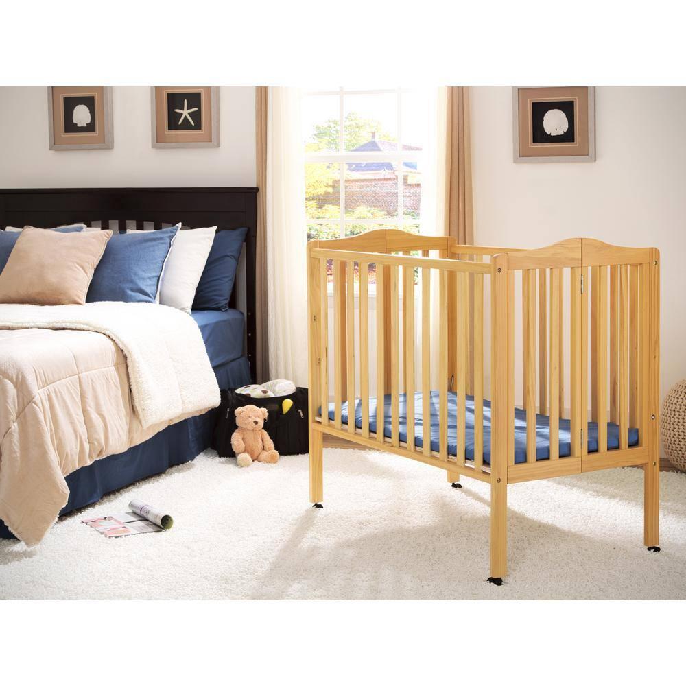 Delta Children Folding Mini Portable Crib with Mattress