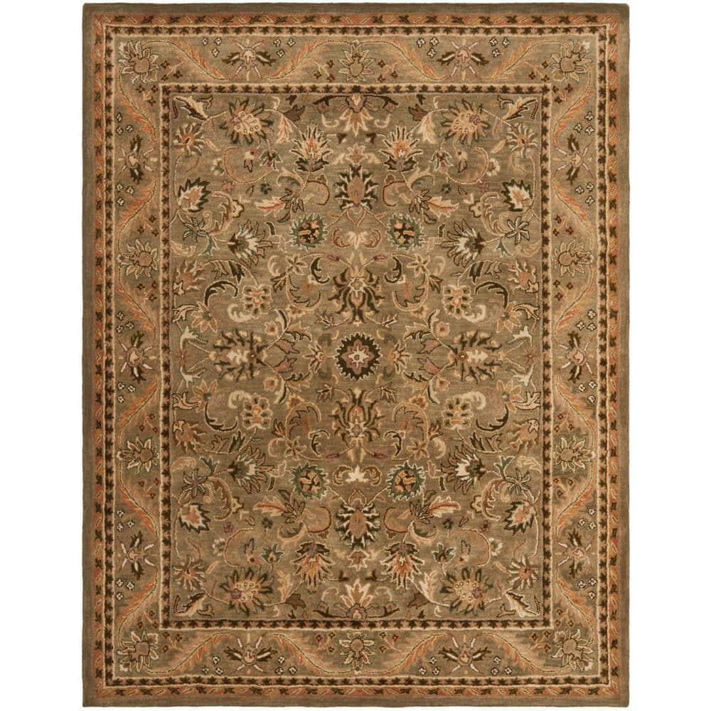 SAFAVIEH Antiquity Carmella Oriental Wool Area Rug, Olive/Gold, 12' x 15'