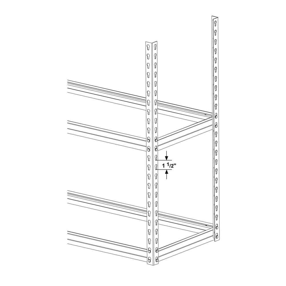 King's Rack Pink 5-Tier Boltless Tier Height Adjustable Steel Frame Garage Storage  Shelving Units (36" W x 18" D x 72")