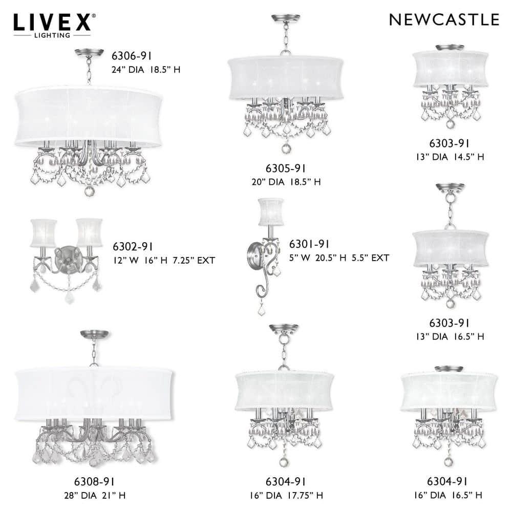 Livex Lighting Newcastle 5 - Light Chandelier in  Brushed Nickel