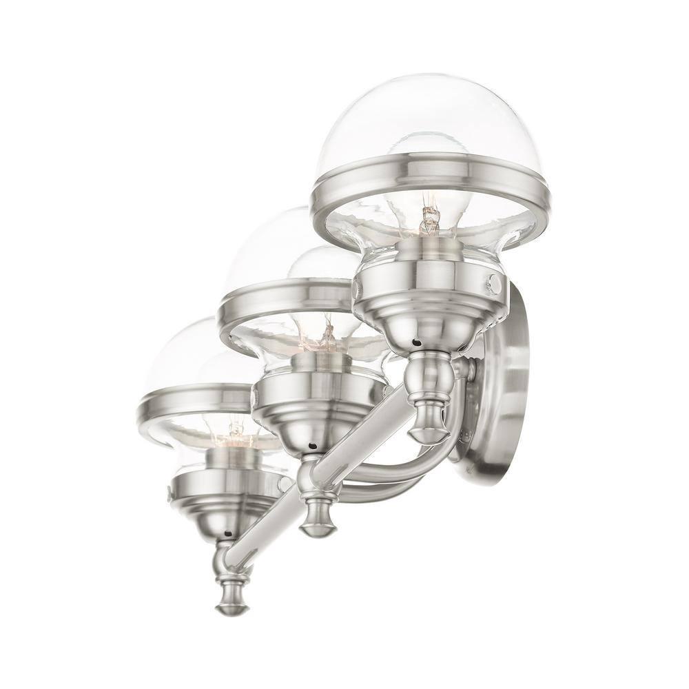 Livex Lighting Oldwick 3 - Light Vanity in  Brushed Nickel