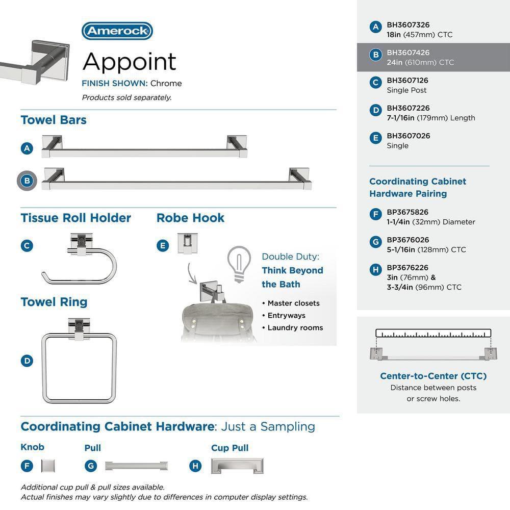 Appoint 25.87" Wall Mounted Towel Bar
