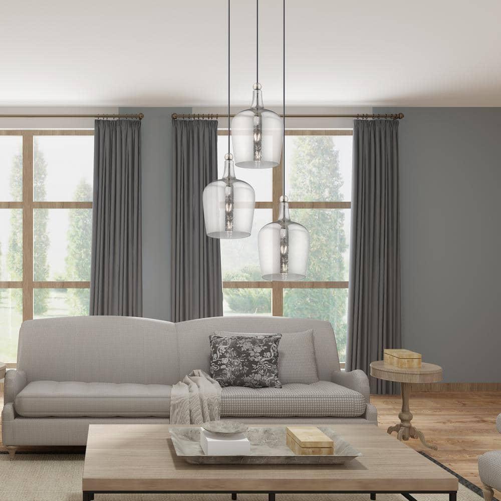 Livex Lighting Art Glass 1 - Light Pendant in  Brushed Nickel