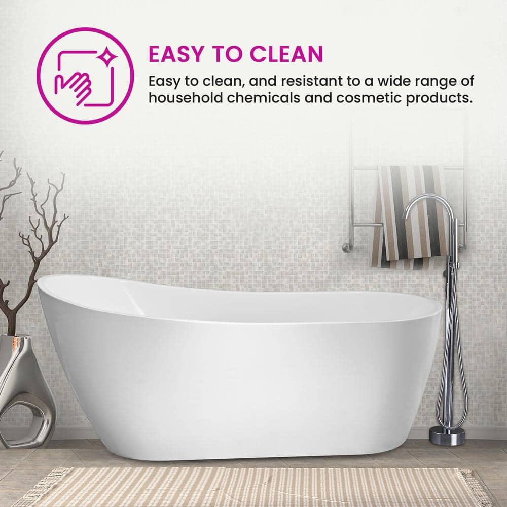 Amara Acrylic Freestanding Soaking Bathtub