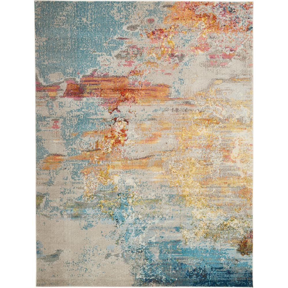 Nourison Celestial CES02 Sealife Area Rug 7'10" x 10'6"