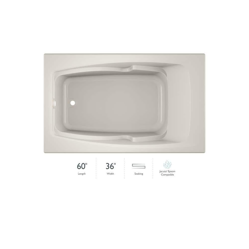 Cetra® 60" x 36" Drop In Soaking Acrylic Bathtub