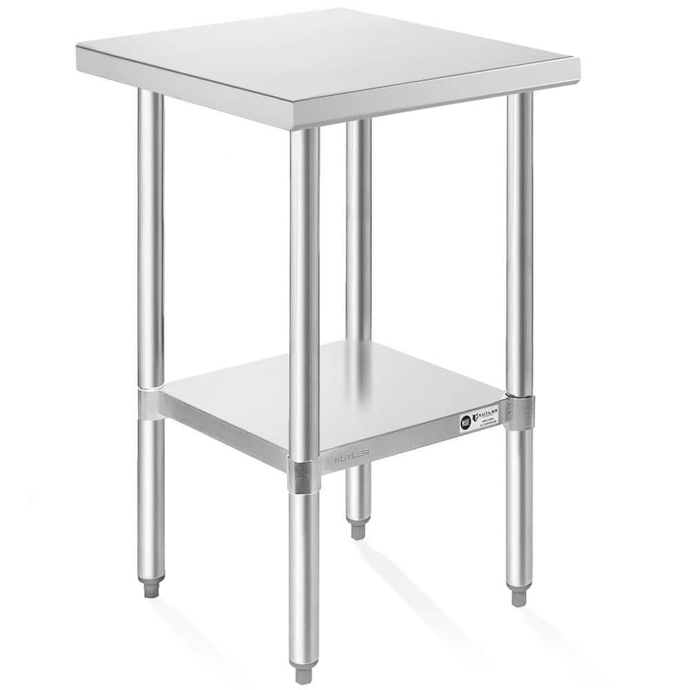 Stainless Steel Table with Undershelf. Metal Prep Table. NSF.
