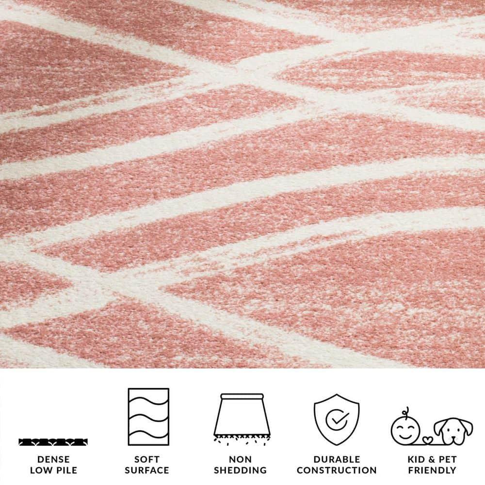 Adirondack ADR125 Machine Made Indoor Area Rug - Rose/Cream - 8'x10' - Safavieh