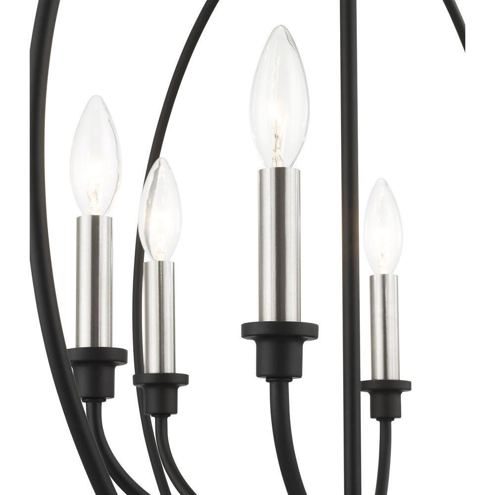 Livex Lighting Milania 6 - Light Chandelier in  Black