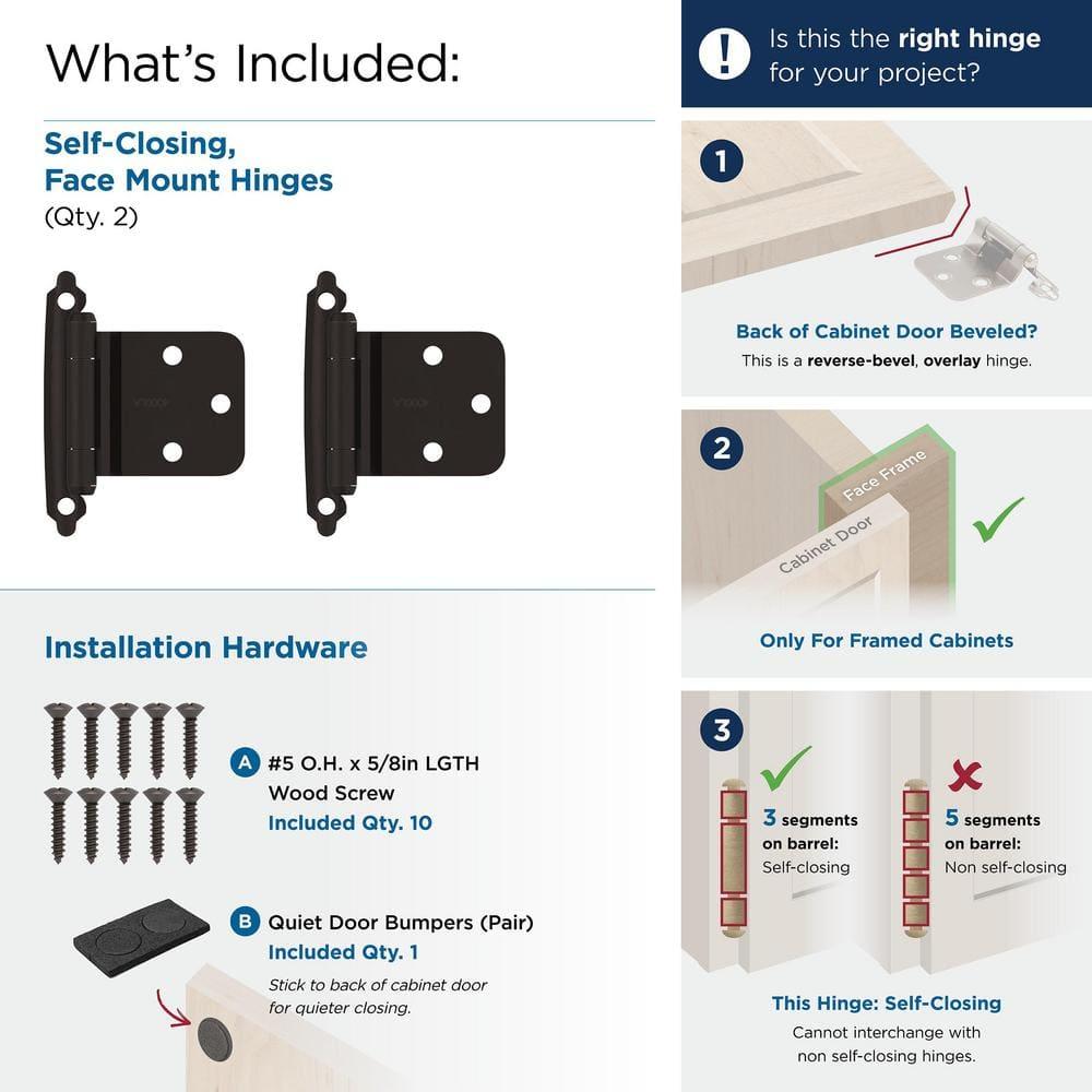 30° Reverse Bevel Overlay Hinge