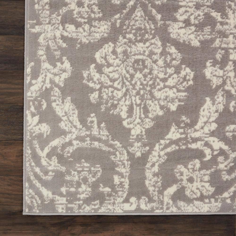 Nourison Jubilant 7'10" x 9'10" (8' x 10') Grey Area Rug Farmhouse Vintage Damask by Nourison