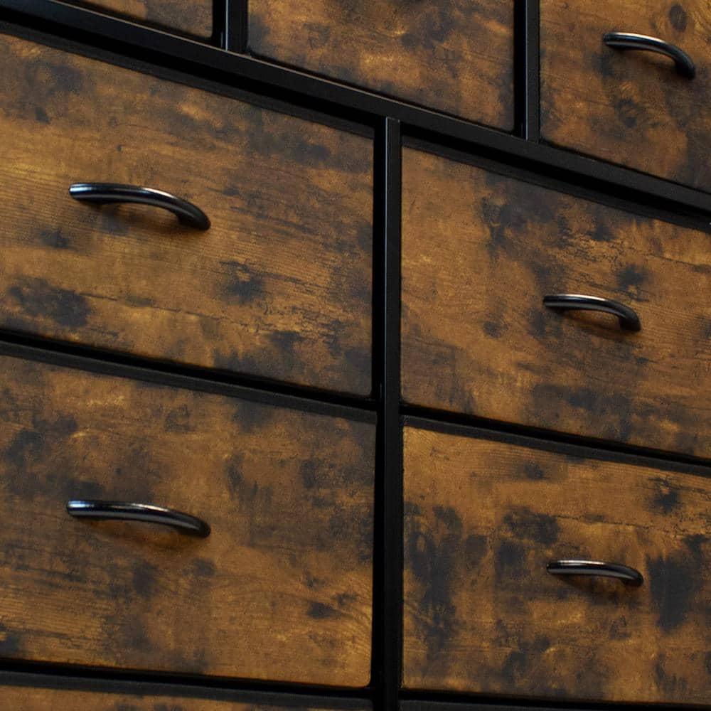 Farmhouse Brown Nursery Dresser with Soft Close Deep Drawers