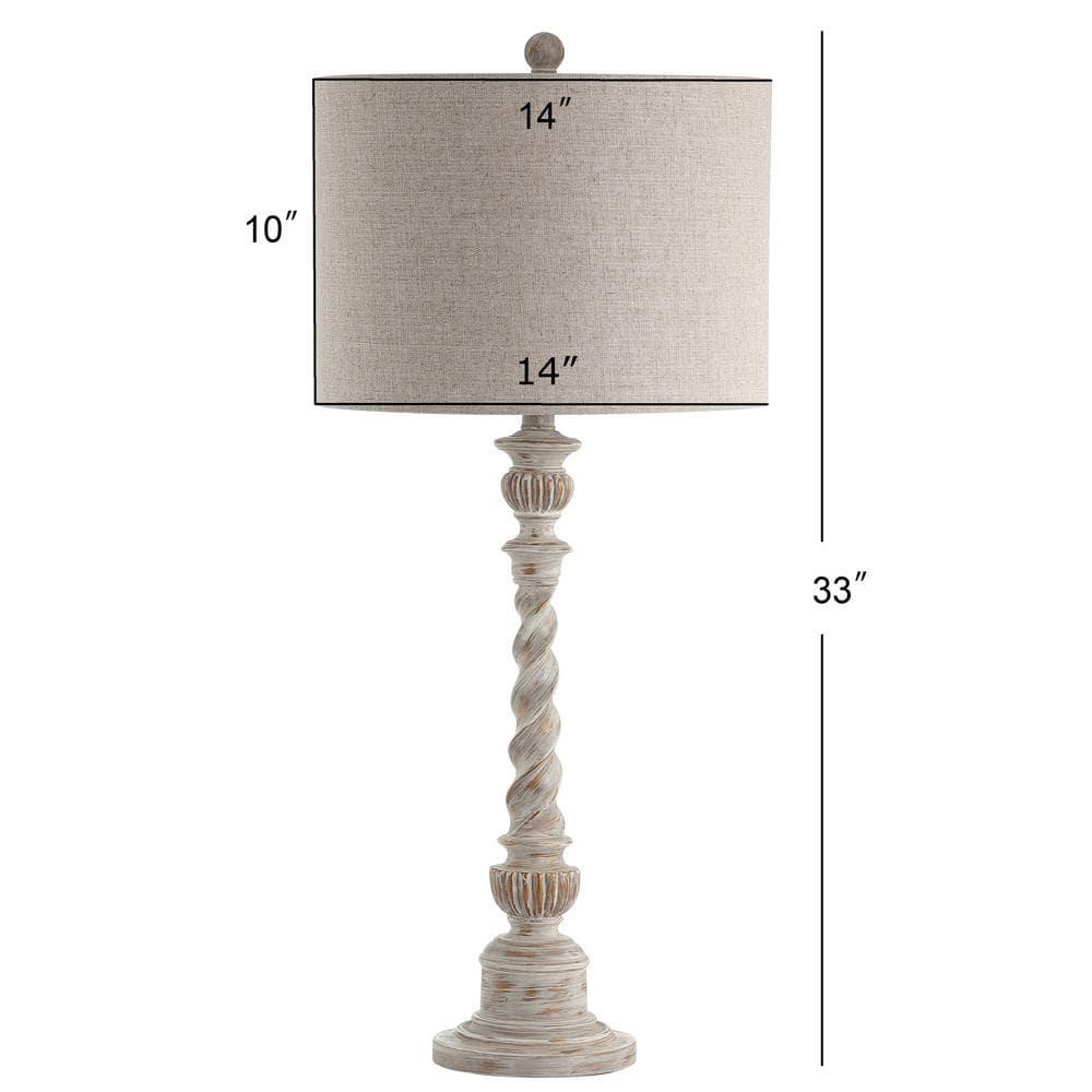 Jonathan Y Lighting Jyl3031 Regent 1 Light 33" Tall Led Buffet Table Lamp - White