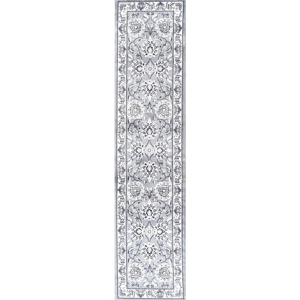 2'x10' Cherie French Cottage Runner Rug, Gray/Cream - JONATHAN Y