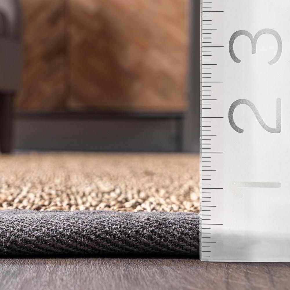 nuLOOM Hesse Checker Weave Seagrass Indoor/Outdoor Accent Rug, 3x5, Dark Grey