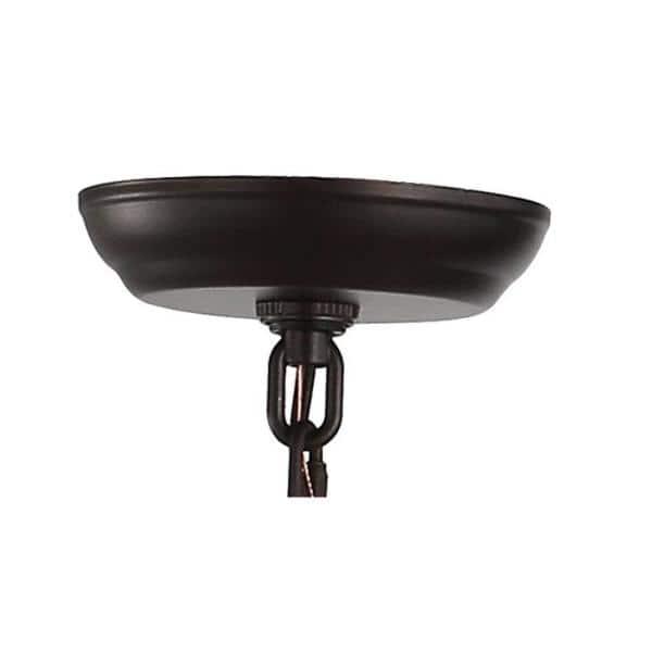 Pagoda 20" 8-Bulb Lantern Metal LED Pendant, Oil Rubbed Bronze