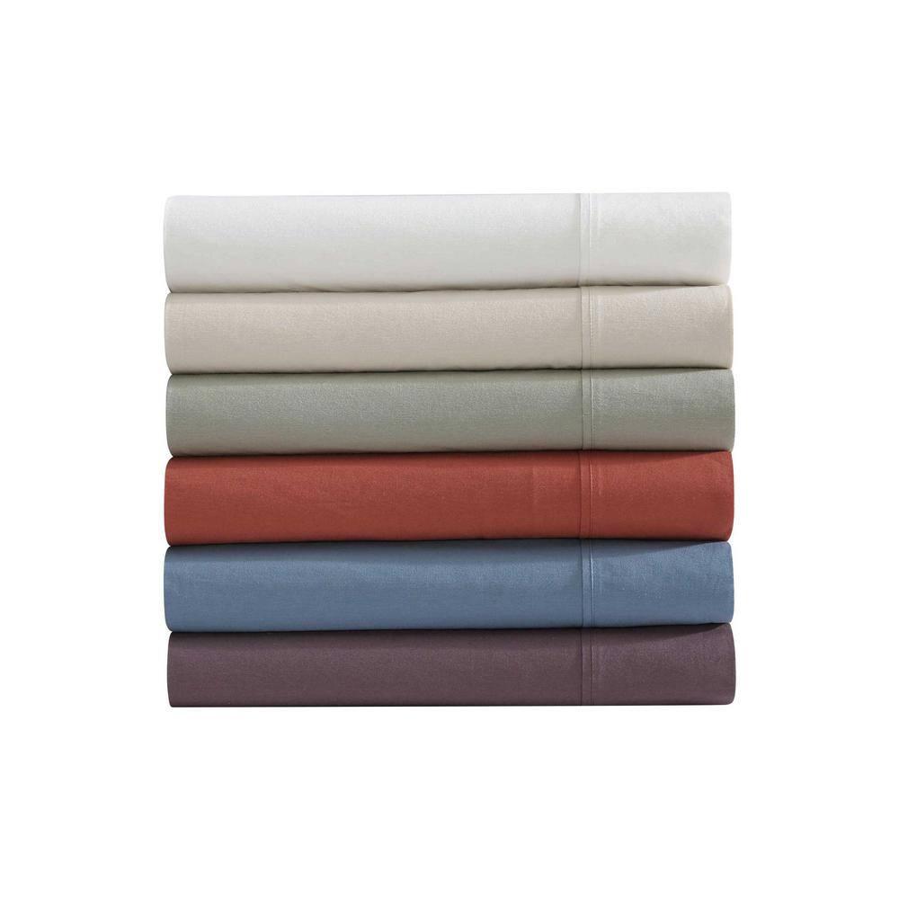 Eddie Bauer Eddie Bauer Solid Brushed Percale Cotton Sheet Set