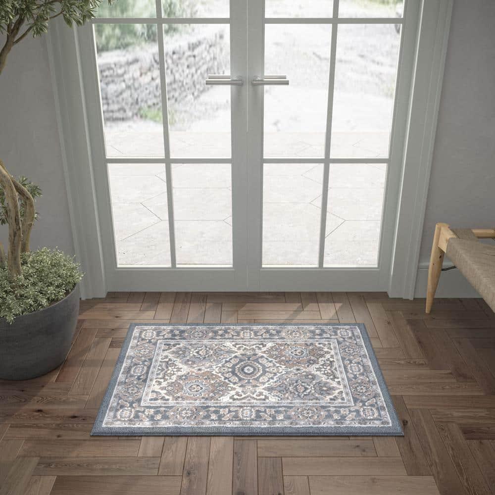 Tayse Madison Area Rug MDN3609 Traditional Gray Garland Repeat 2' x 3' Rectangle