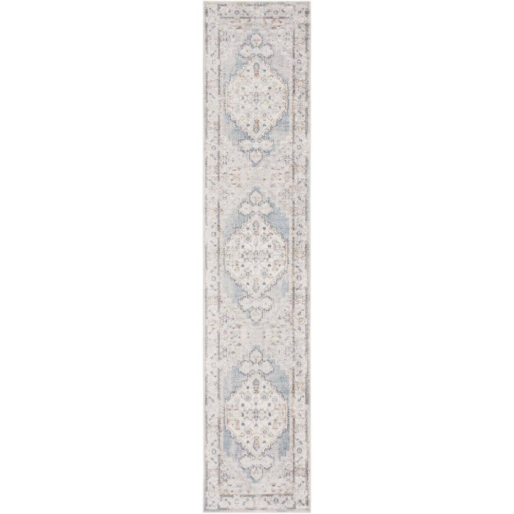 Nourison 2' x 6' Runner Astra Vintage Persian Indoor Flatweave Area Rug Light Blue