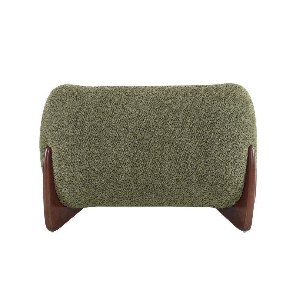 Christopher Knight Home Raymond Birch Wood Boucle Upholstered Club Chair, Olive Green